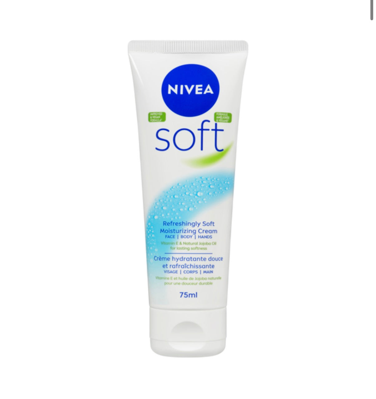 Nivea Soft – Crème Hydratante Rafraîchissante Visage, Corps et Mains 75 ml