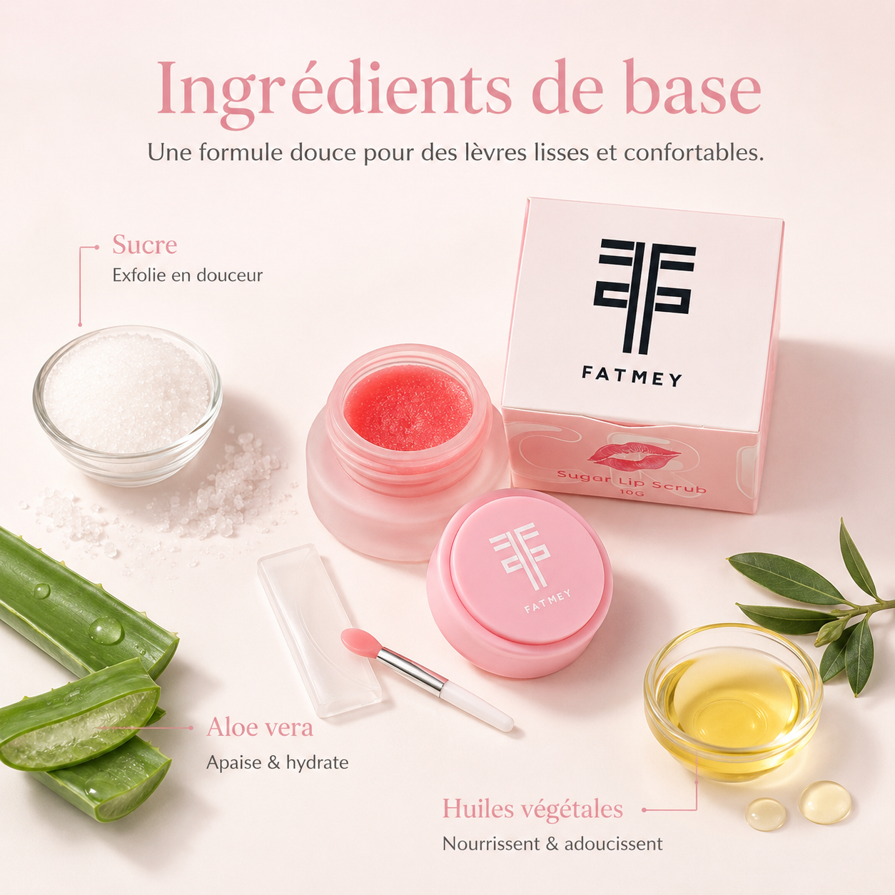 Gommage à Lèvres Douce Exfoliation | FATMEY