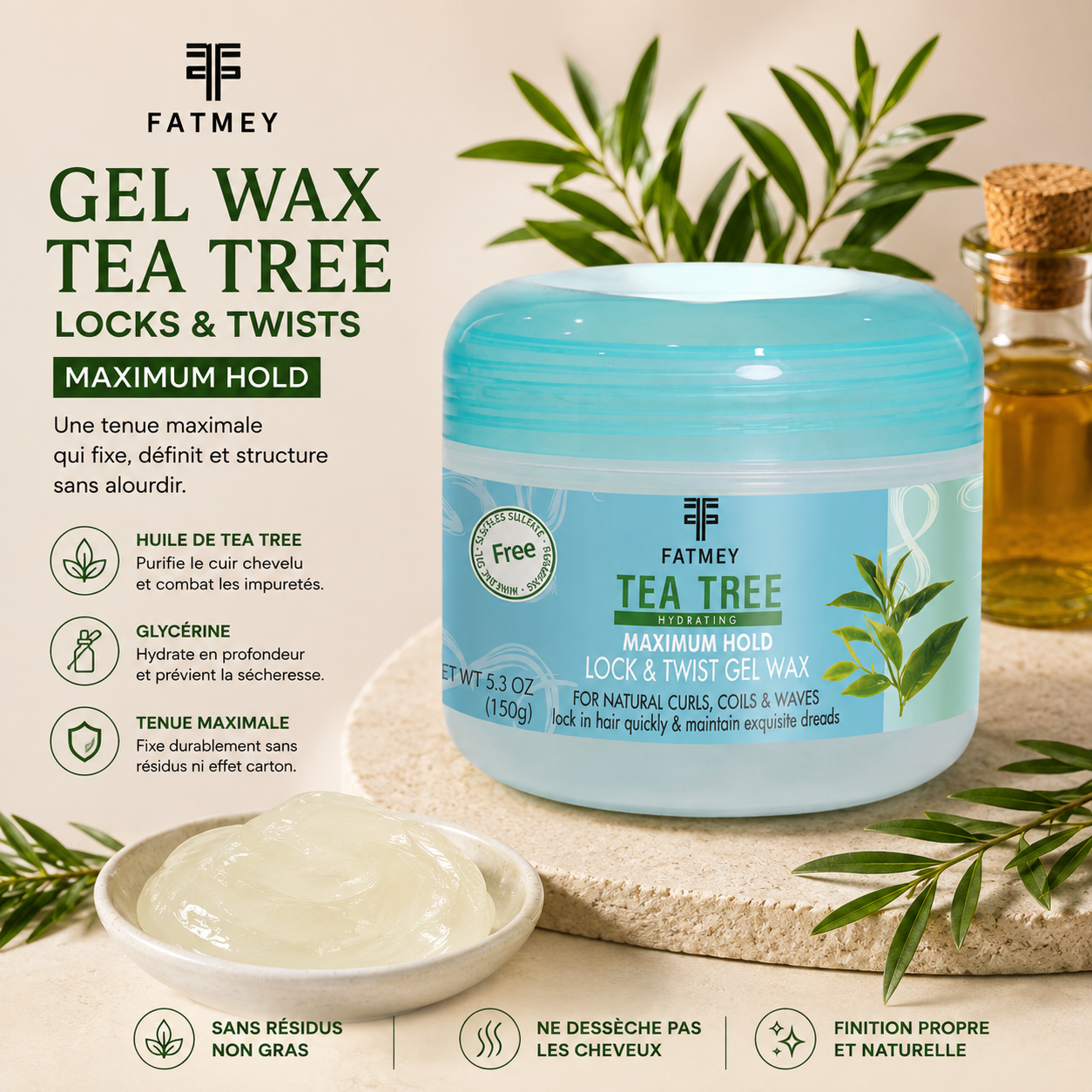 Gel Wax Tea Tree – Locks & Twists | FATMEY