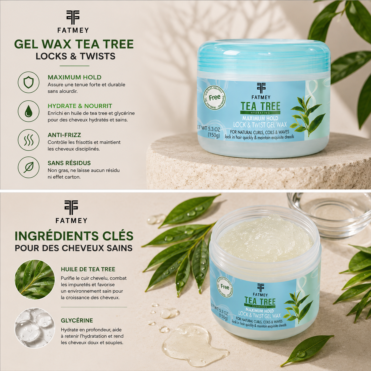 Gel Wax Tea Tree – Locks & Twists | FATMEY