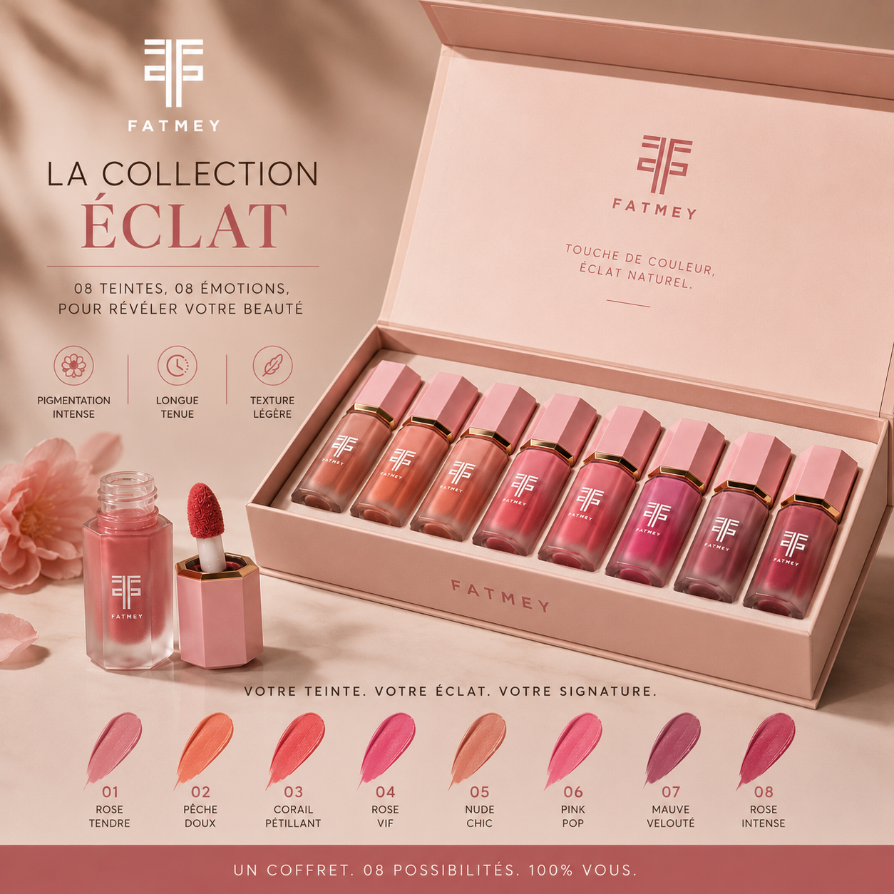 Charme Velouté – Blush Liquide à Appliquer