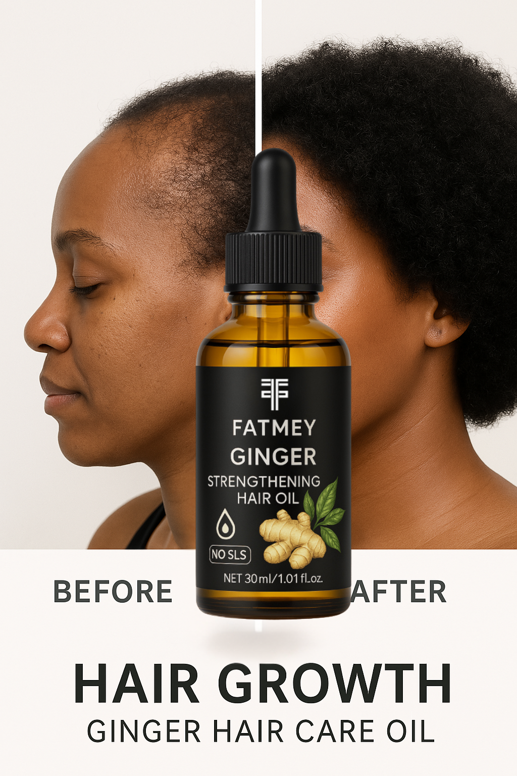 Huile de Gingembre pour la Croissance et la Fortification des Cheveux