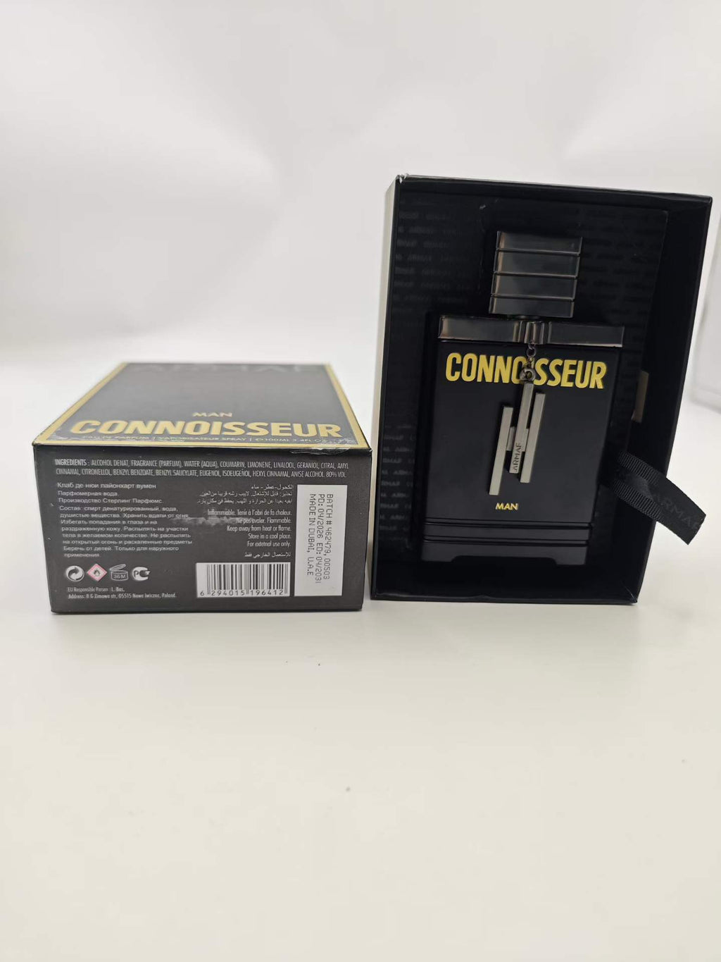 Armaf Connoisseur Man Eau de Parfum 100 ml - informations packaging