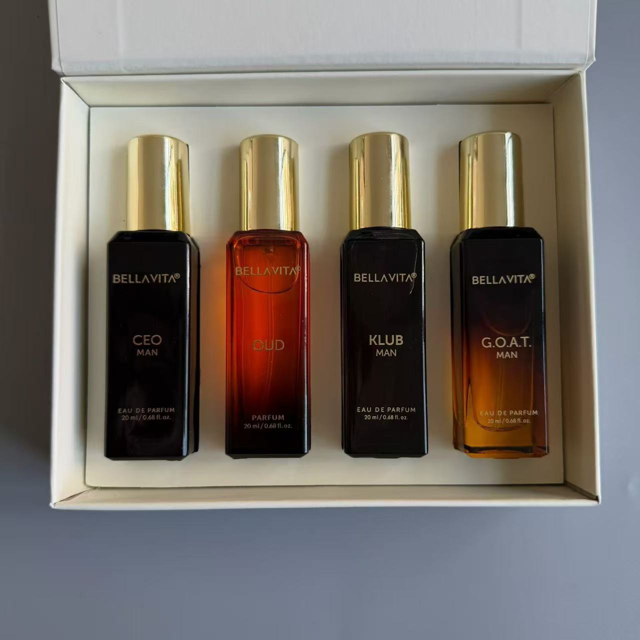 Bella Vita Luxury Perfume Gift Set for Men - 4 x 20 ml