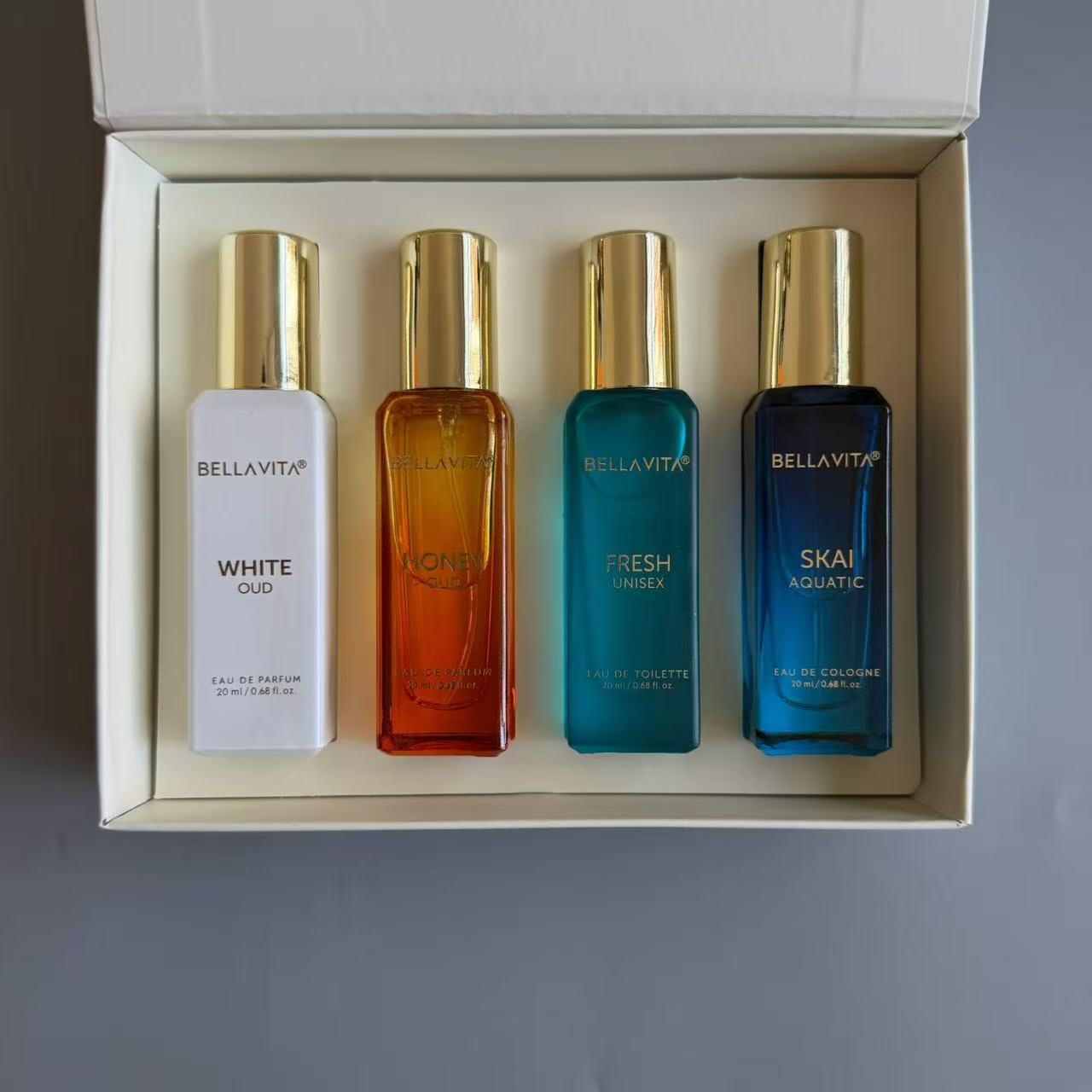 Bella Vita Luxury Unisex Perfume Gift Set 80 ml - 4 parfums de 20 ml