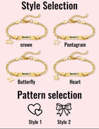 Choix des breloques et motifs du bracelet personnalisé