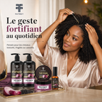 Routine fortifiante FATMEY sur cheveux texturés