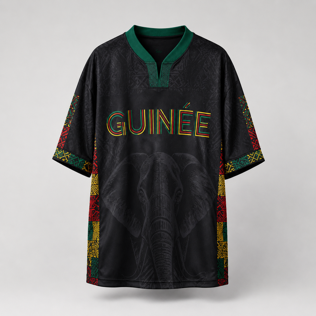 Maillot Guinée 224 noir, vue produit de face
