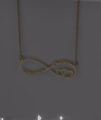 Collier Personnalisé Personnalisé Infinity & Heart Double Name