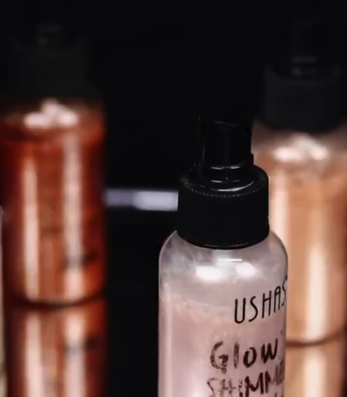 Ushas Glow Shimmer Spray – Brume Illuminatrice Visage, Corps & Cheveux (76ml)