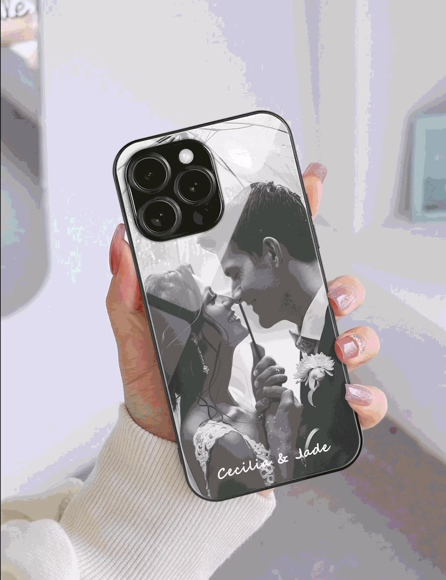 Coque de téléphone en verre HD personnalisée, adaptée à divers modèles tels que Apple Samsung/Redmi/Huawei/OnePlus