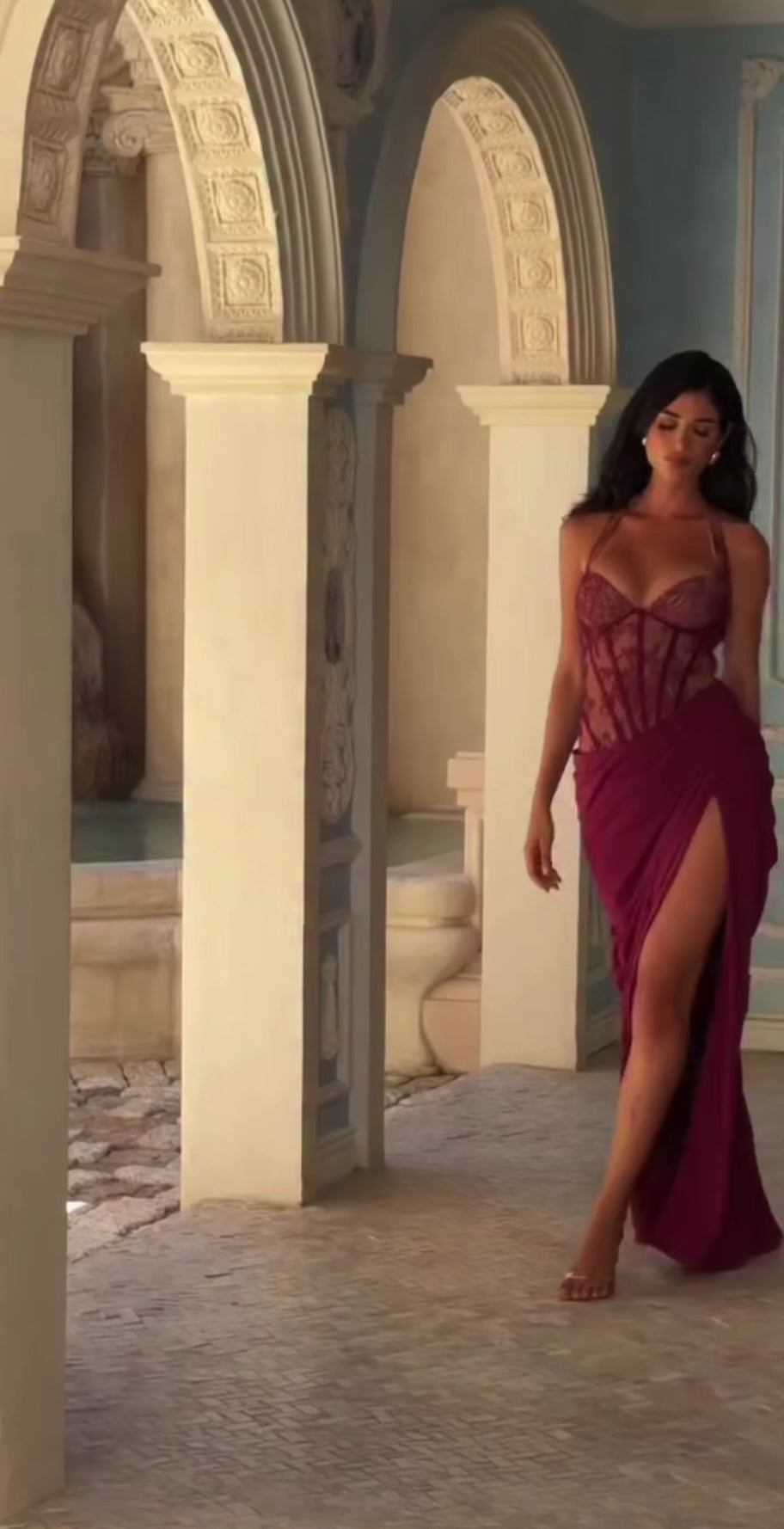 ROBE LONGUE BONITA - MÛRE
