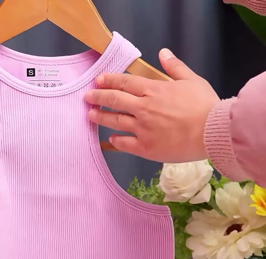 Débardeur côtelé dos nageur