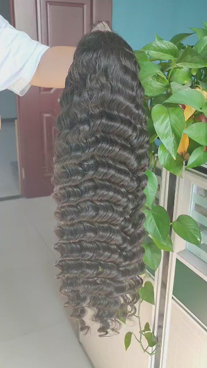 Perruque cheveux humain loose deep 13*4 lace transparente 200%