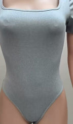 Ribbed Bodysuit – Square Neckline