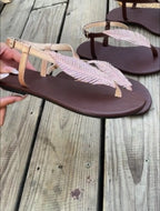 Sandales Bohèmes "Plume Étincelante