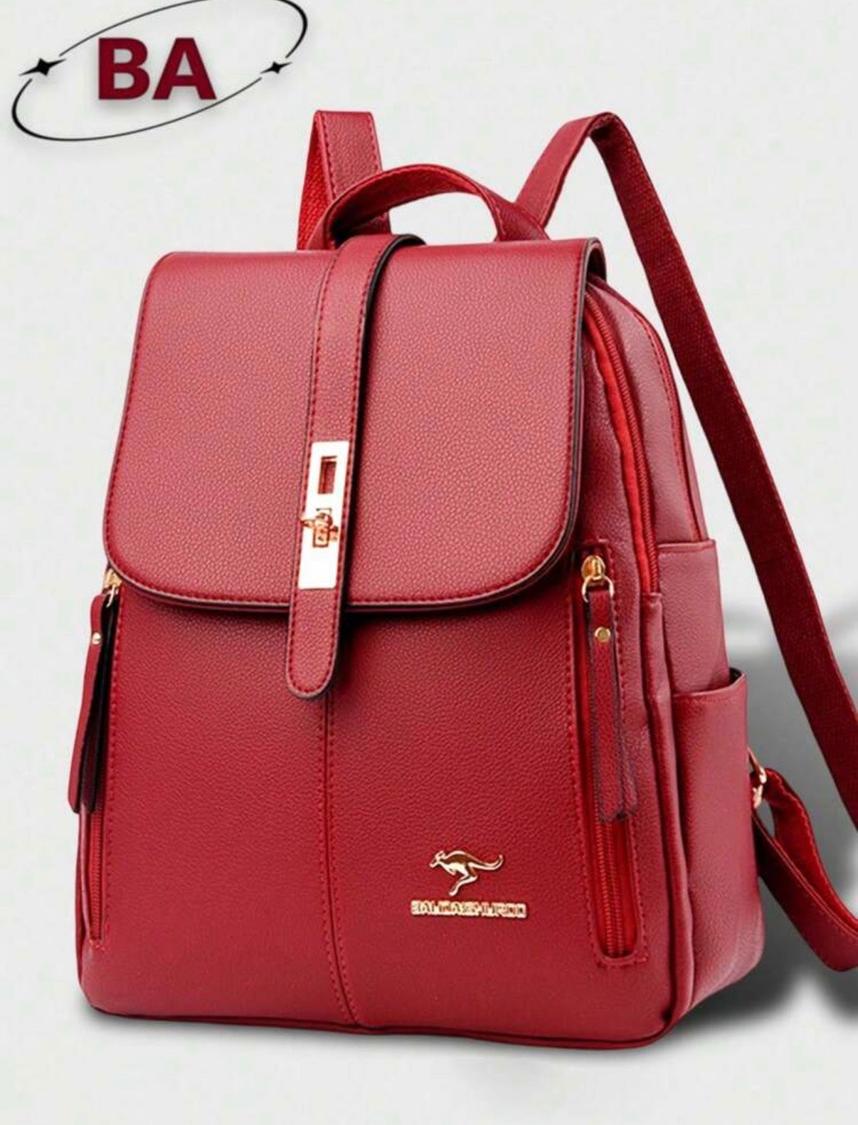 Sac à dos élégant rouge