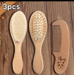 Set de 3 accessoires cheveux en bois personnalisables pour bébé