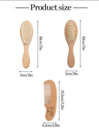 Dimensions des accessoires cheveux en bois pour bébé