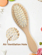 Brosse en bois avec coussin ventilé pour bébé
